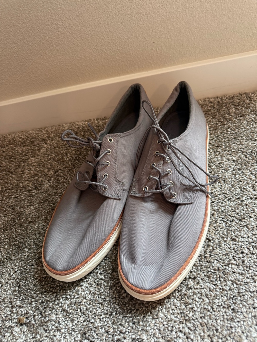 Gant Men's Gray Canvas Derby Shoes